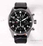 ZF Factory V2 IWC Pilot's Replica Watch Swiss 7750 Black Leather Strap